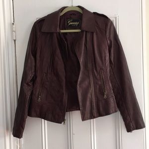 Guess faux-leather jacket